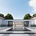 new chinese style gate 3d model