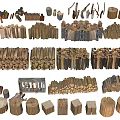 Stone and Wood Decorative Materials With Various Shapes And Textures for Home Projects