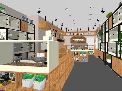 Modern Pet Shop 3d model