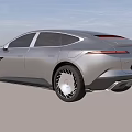 Sleek Silver Modern Electric Sedan With Futuristic Body Design And Alloy Wheels