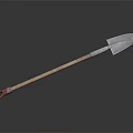 Modern spade shovel pointed spade 3d model