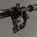 Tactical Military Sniper Rifle With Precision Scope And Durable Metal Barrel Design