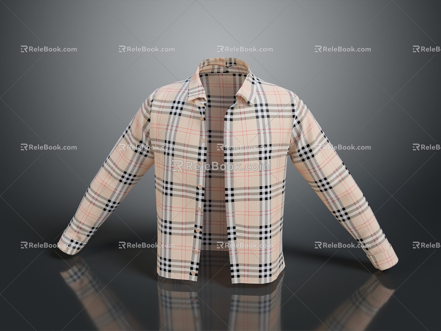 Shirt Shirt Long Sleeve Shirt Flower Shirt Plaid Shirt Thin Shirt Spring and Summer Clothing Summer Clothing Spring Clothing 3d model