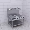 Commercial Kitchen Stainless Steel Food Warmer Station With Multiple Heating Pans And Control Panels