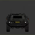 Camouflaged Six Wheeled Military Vehicle With Armored Design And Roof Antennas