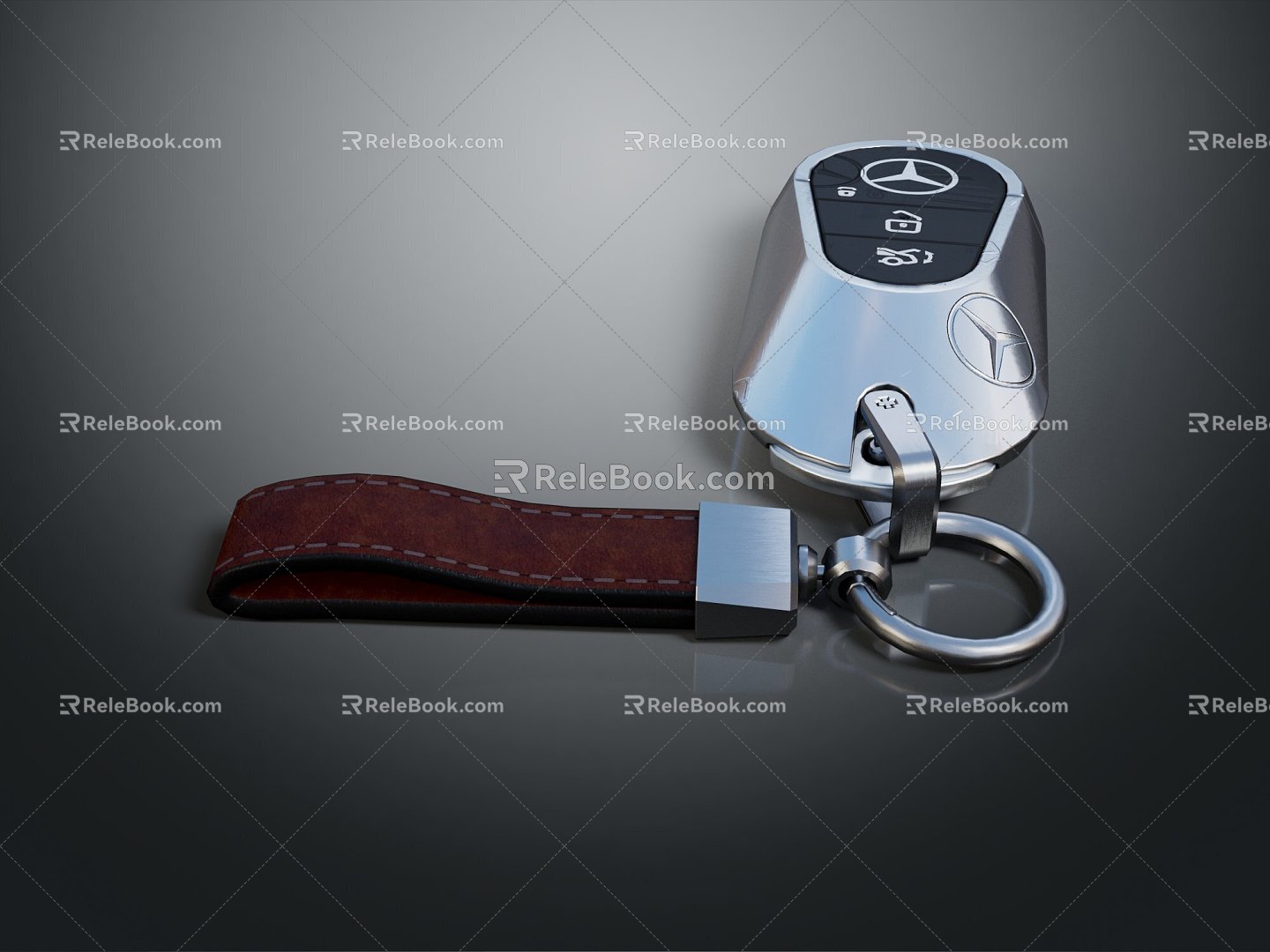 Hyundai Car Key Car Key Safety Hook Keychain Metal Buckle 3d model