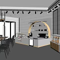 Cozy Modern Dessert Shop Interior Design With Pastry Display Counter Seating Area And Warm Lighting