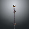 Modern Decorative Floor Lamp With Colorful Cords And Unique Bulbs Design