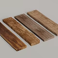 Natural Wooden Planks With Various Colors And Textures Arranged On Gray Background