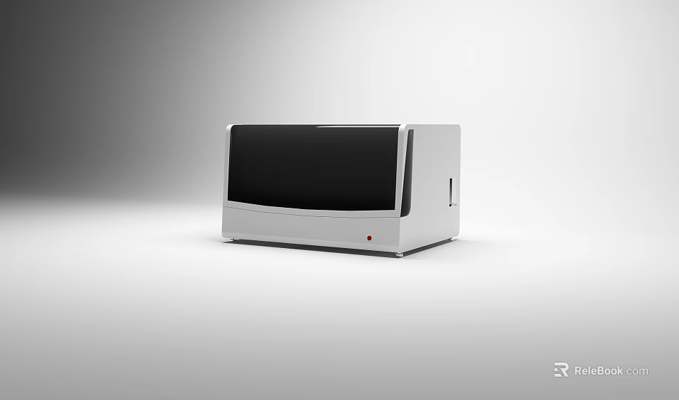 White Medical Device Testing Equipment With Black Display Screen And Sleek Modern Design 3d model 