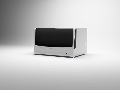White Medical Device Testing Equipment With Black Display Screen And Sleek Modern Design 3d model