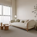 Sofa coffee table combination 3d model