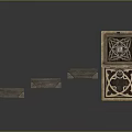 Open Wooden Storage Box With Multiple Compartments And Ornate Carved Design