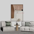 Modern Casual Sofa Combination Single Sofa 3d model
