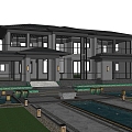 New Chinese Villa 3d model