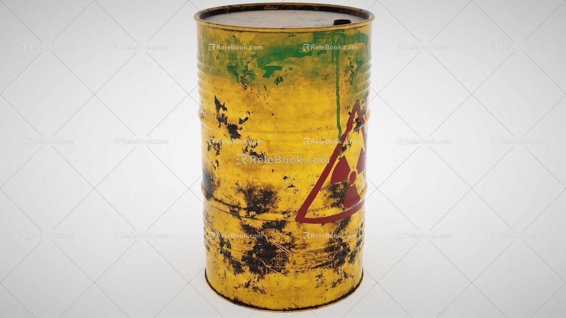 Industrial LOFT biochemical oil barrel nuclear fuel barrel iron barrel 3d model