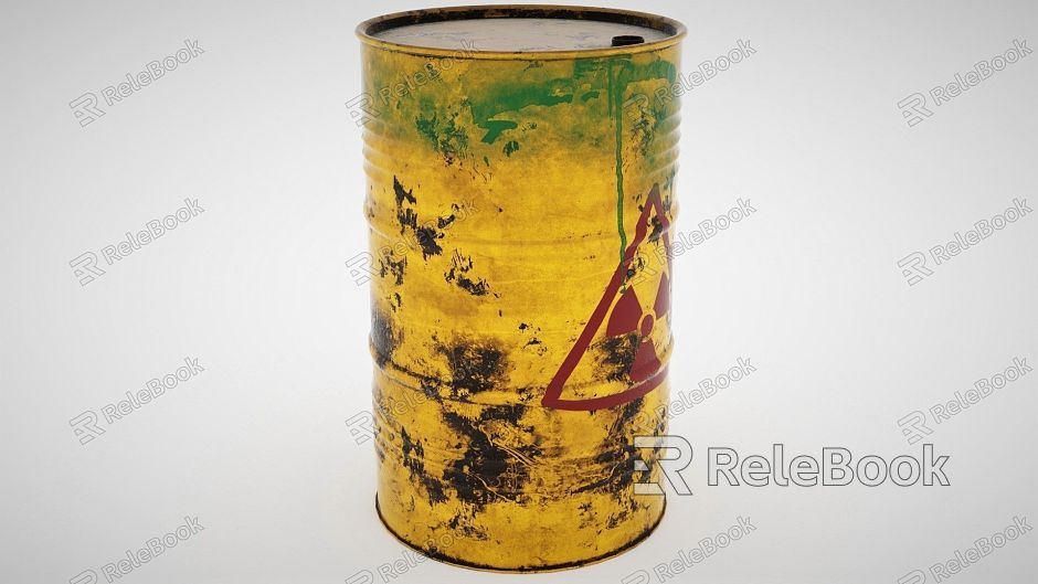 Industrial LOFT biochemical oil barrel nuclear fuel barrel iron barrel model