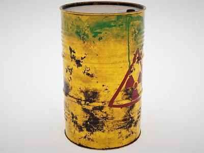 Industrial LOFT biochemical oil barrel nuclear fuel barrel iron barrel 3d model