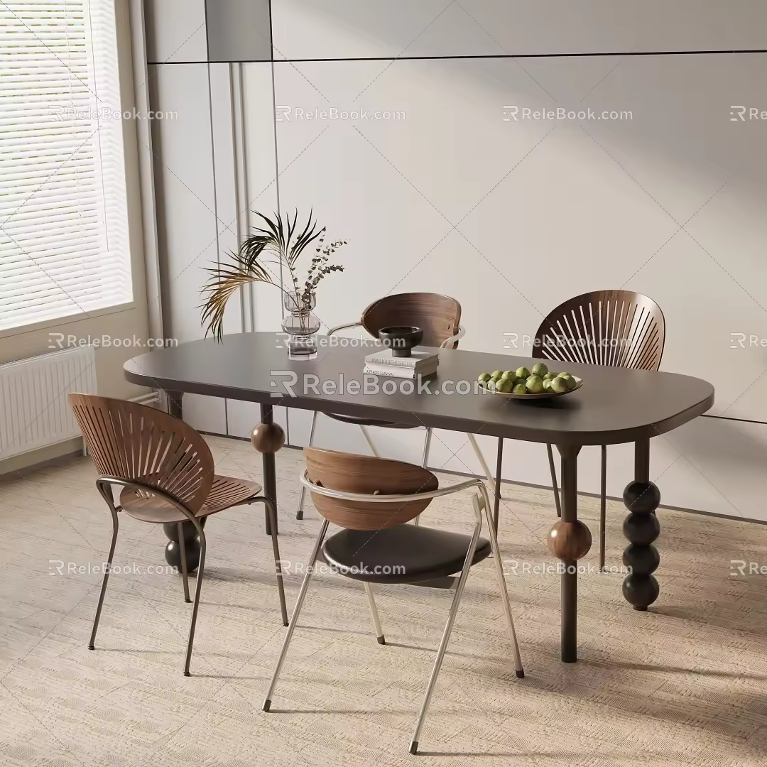 Modern table combination 3d model