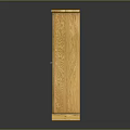 Standing Single Door Wooden Cabinet With Natural Wood Grain And Light Finish