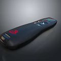 Black Electronic Remote Control Device With Red Logo And Functional Buttons For Home Use 3d model