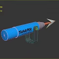 SHARPER Blue Pencil Sharpener With Arrow Design Manual Operation And Stable Base
