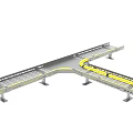 Traffic Intersection Design Models Featuring T Shaped Crossroad And Grid Components 3d model