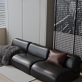 Modern three-seat sofa 3d model