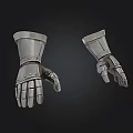 Medieval Metal Gauntlets With Riveted Design And Finger Plates For Historical Armor