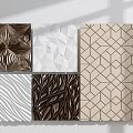 Decorative Wall Panels with Various Textures and Geometric Patterns for Modern Interior Design