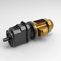 Industrial Gearbox With Black And Gold Precision Structure And Heat Sink Design