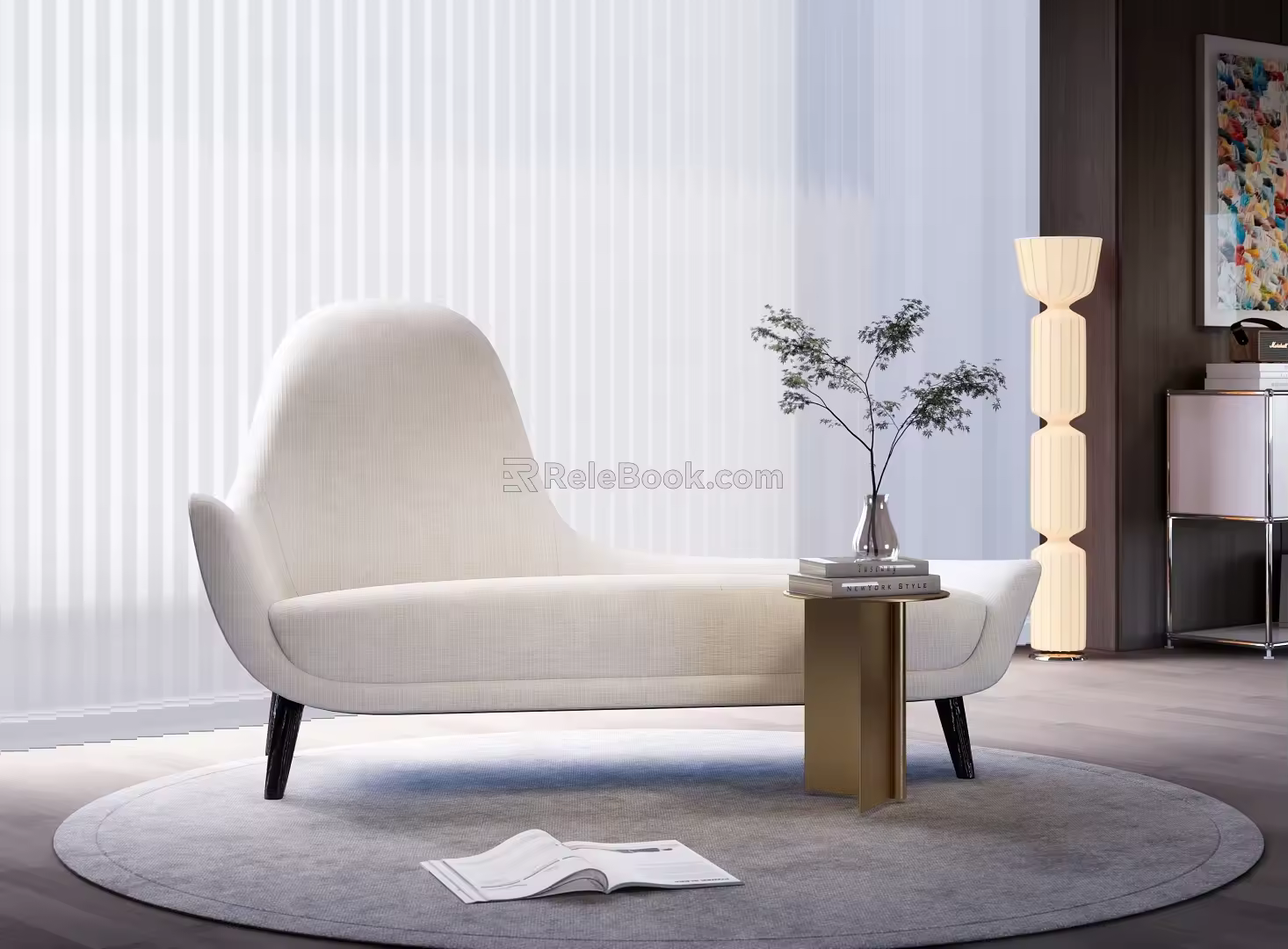 Modern Poliform chaise longue 3d model