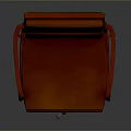 Modern Red Leather Office Chair For Home Office With Armrests Swivel Wheels