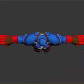 Captain America Game Character With Blue Uniform White Star Red Gloves Arms Outstretched
