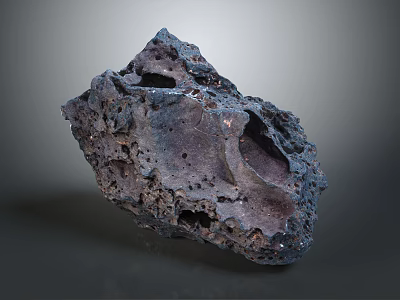 Natural Wood Stone Formation With Dark Porous Surface And Rough Hollow Textured Design 3d model