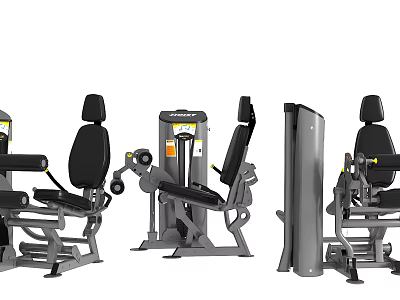 Modern Gym Fitness Equipment And Machines 3d model