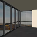 glass curtain wall glass window building exterior wall building curtain wall glass door and window partition floor-to-ceiling window building component window 3d model