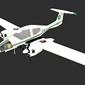 White And Green Flying Car With Dual Propellers And Black Background