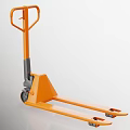 Orange Manual Hydraulic Pallet Truck Heavy Duty Hardware Tool With Ergonomic Handle And Wheels