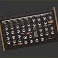 portable synthesizer mixer reverberator tuner mixer mixing equipment 3d model