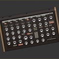 portable synthesizer synthesizer mixer reverberator tuner mixer mixing equipment 3d model