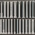 Various Decorative Roman Columns With Different Design Styles And Carved Details 3d model