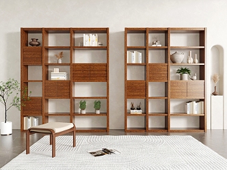 Modern Bookshelf 3d model