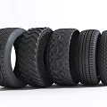 Collection Of Car Tires With Various Tread Patterns And Designs