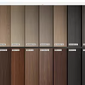 Various Wooden Wall Panels with Different Wood Grain Color Samples for Interior Design