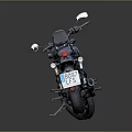 Black Vintage Motorcycle With Sleek Design Chrome Accents And Leather Seat