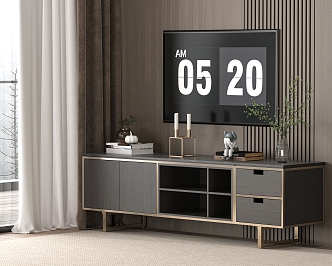 TV Cabinet Storage Cabinet Decorative Cabinet Ornaments 3d model