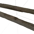 Natural Stone And Wooden Beams With Rough Textured Surfaces For Decor Projects