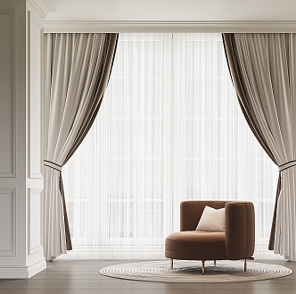 Modern Curtains 3d model