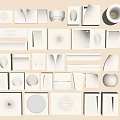 Modern gypsum wall lamp embedded gypsum lamp 3d model